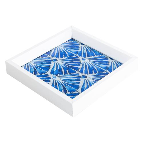  BLUE SHELL DEKORATİF TEPSİ 20X20CM