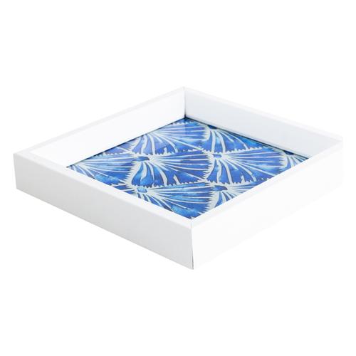  BLUE SHELL DEKORATİF TEPSİ 20X20CM