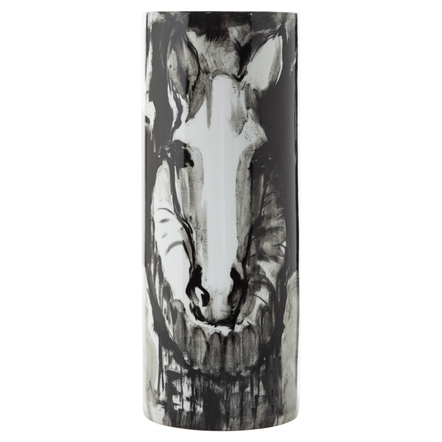 HORSE PORSELEN VAZO 17X45CM