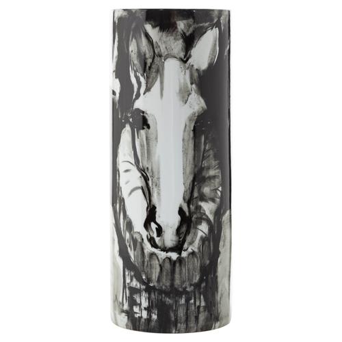  HORSE PORSELEN VAZO 17X45CM
