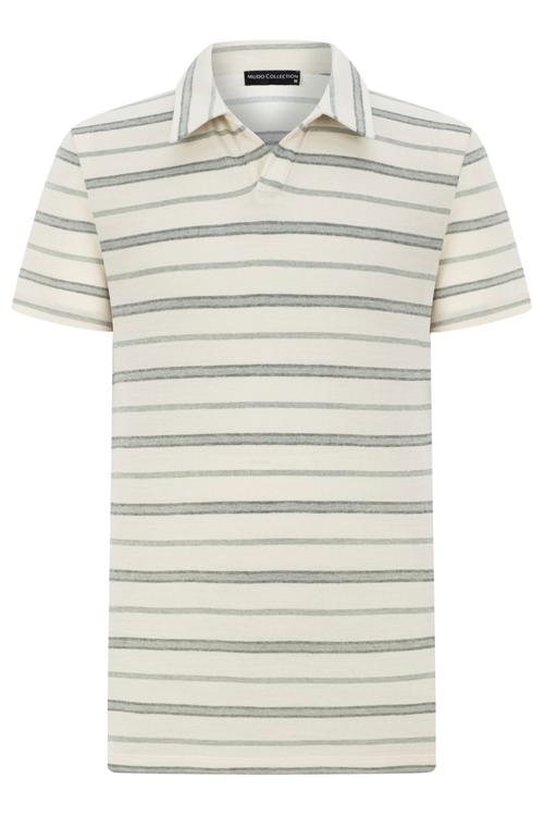  ÇİZGİLİ POLO YAKA KISA KOLLU T-SHIRT