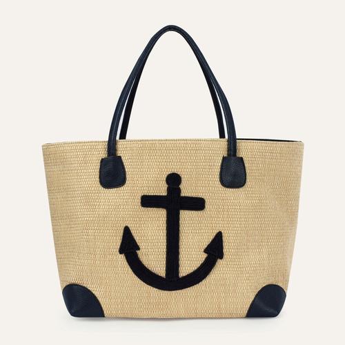  ÇAPA DETAYLI HASIR EL ÇANTASI