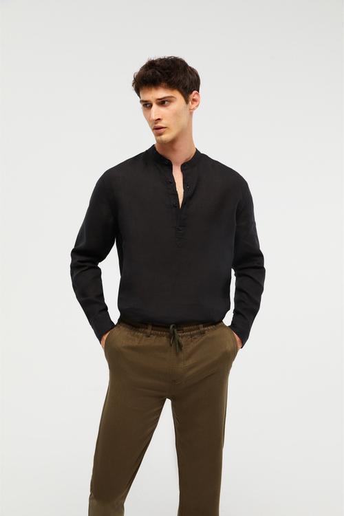  STRAIGHT FIT KETEN KARIŞIMLI PANTOLON