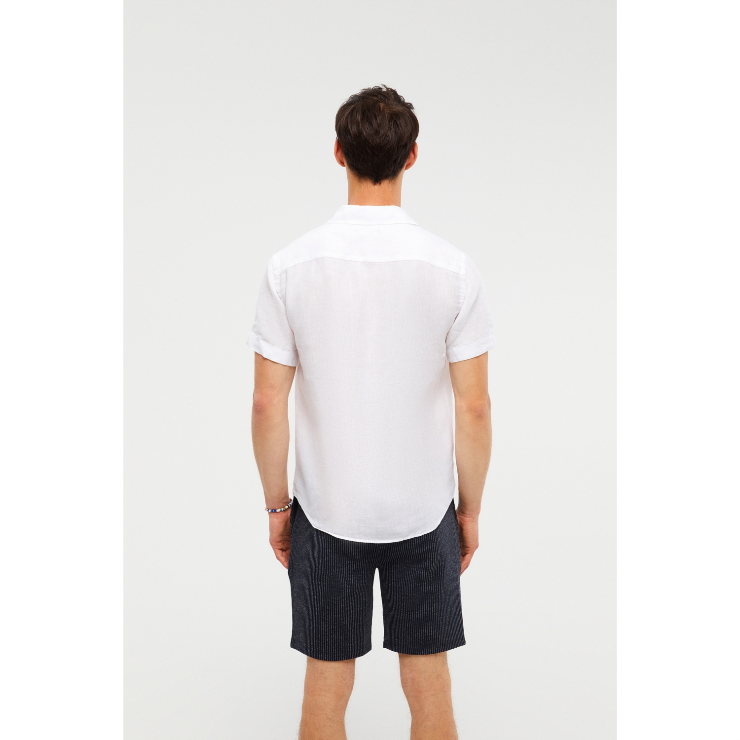 KISA KOLLU KETEN GÖMLEK