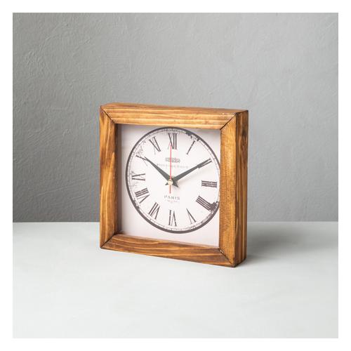  BORRA AHŞAP MASA SAATİ 20X20 CM