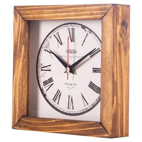  BORRA AHŞAP MASA SAATİ 20X20 CM