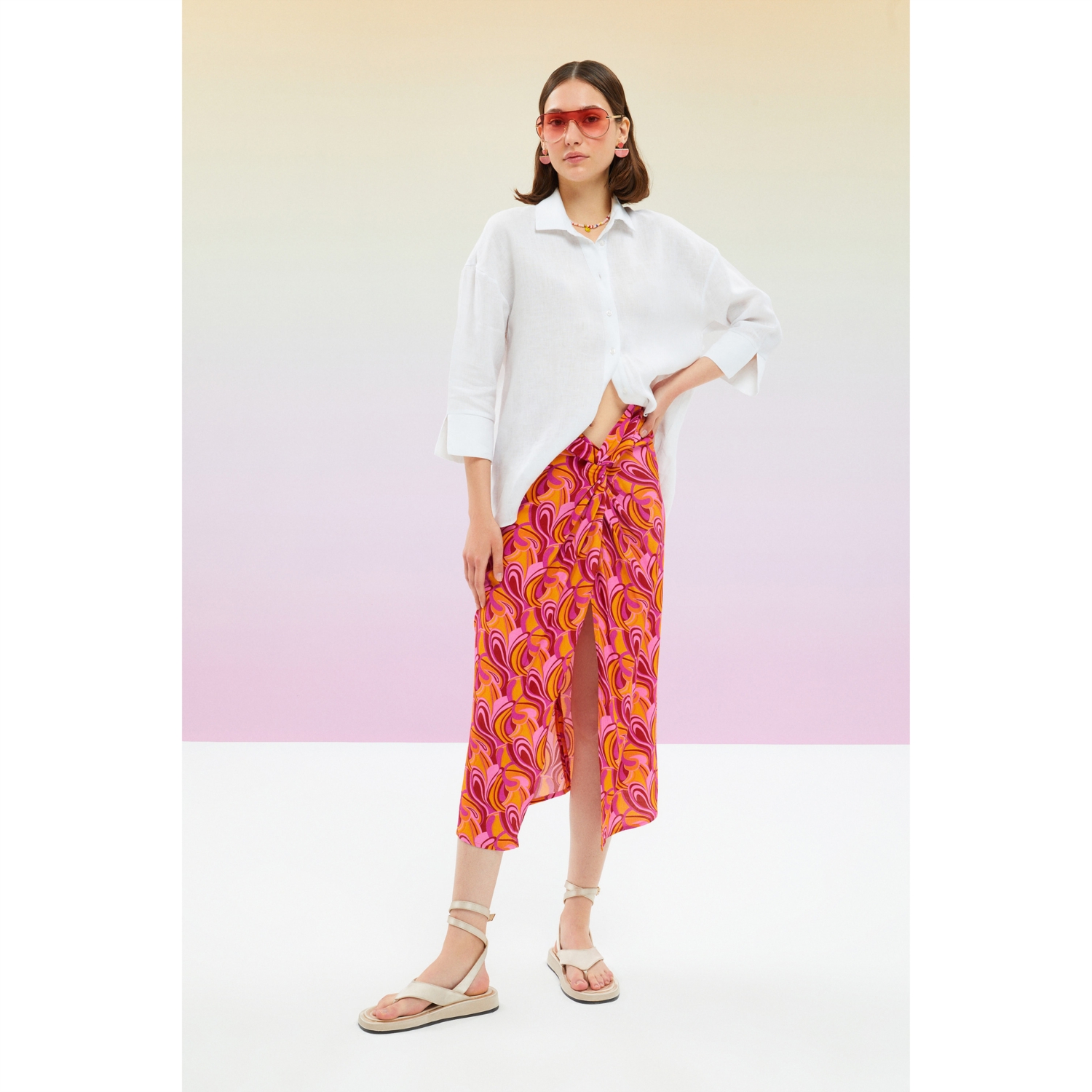 REGULAR FIT KETEN GÖMLEK