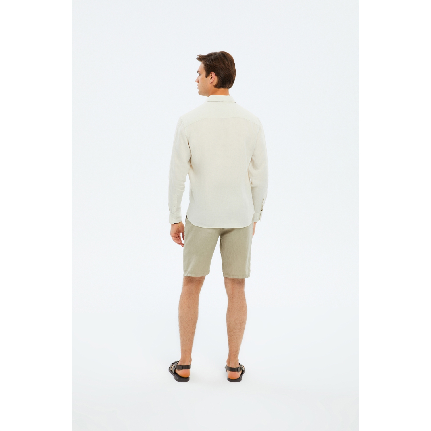 REGULAR FIT KETEN GÖMLEK