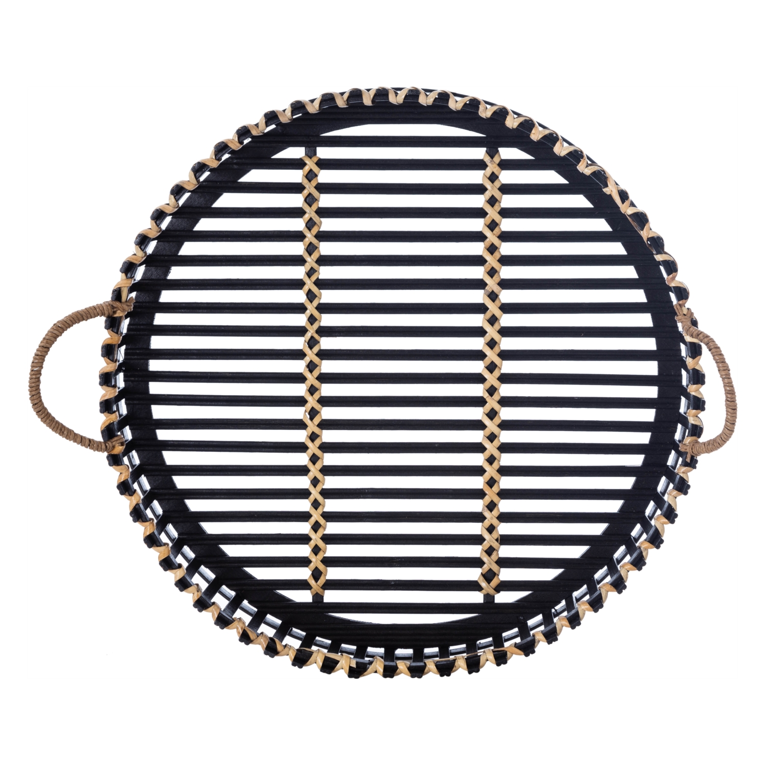 SHIZEN BAMBOO SİYAH DEKORATİF TEPSİ 46 CM