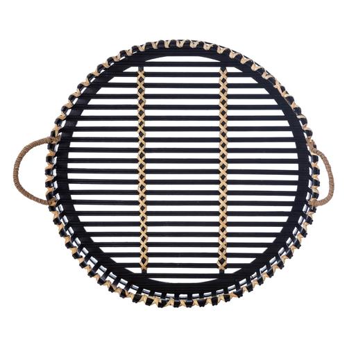  SHIZEN BAMBOO SİYAH DEKORATİF TEPSİ 46 CM