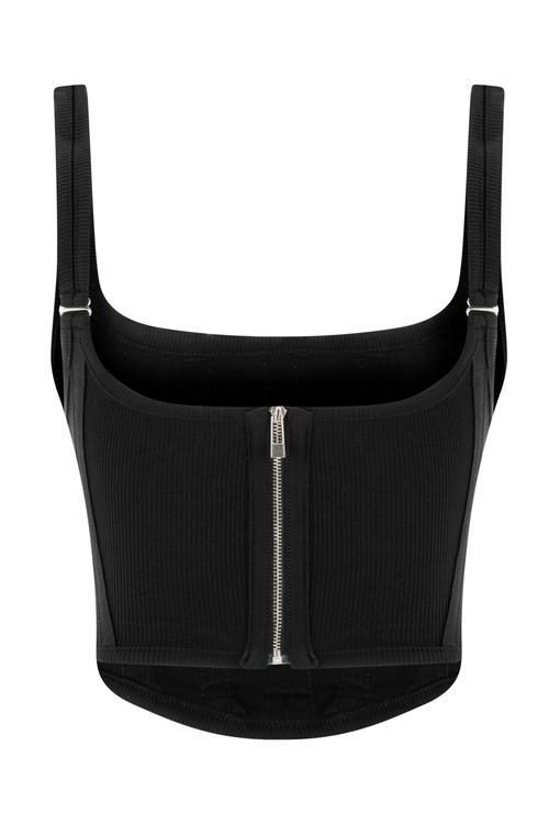  U YAKA ASKILI KORSE BLUZ