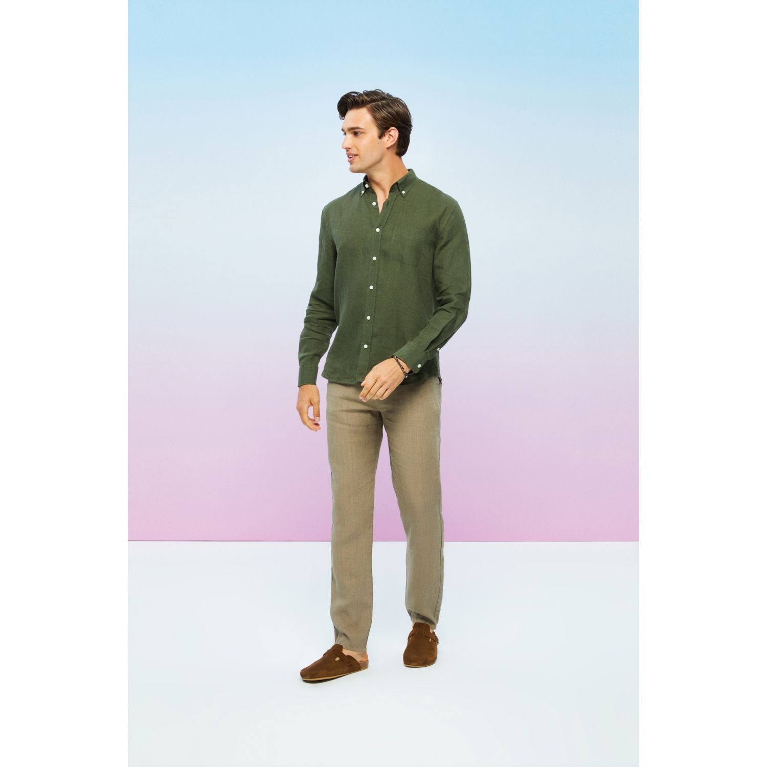 STRAIGHT FIT KETEN PANTOLON