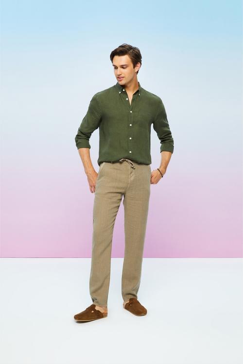  STRAIGHT FIT KETEN PANTOLON