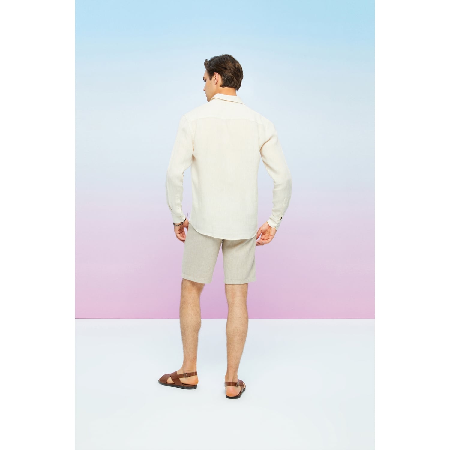 REGULAR FIT KETEN GÖMLEK