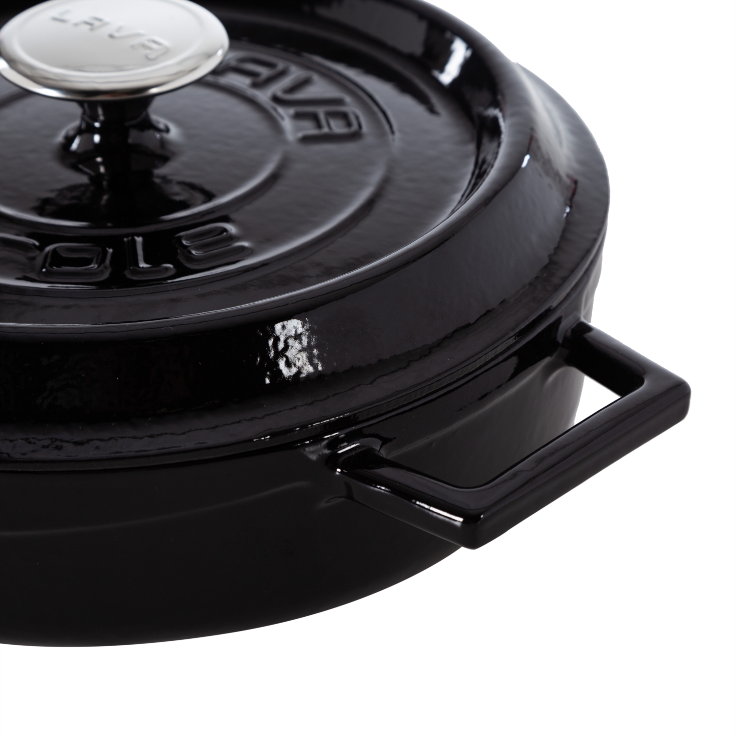 LAVA YAYVAN TENCERE PARLAK SİYAH 24 CM