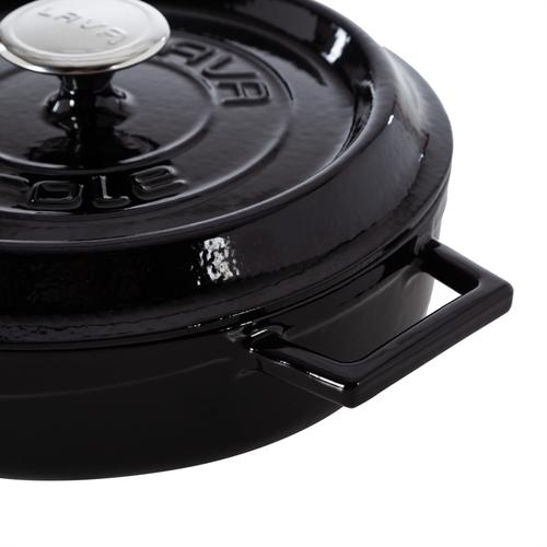  LAVA YAYVAN TENCERE PARLAK SİYAH 24 CM