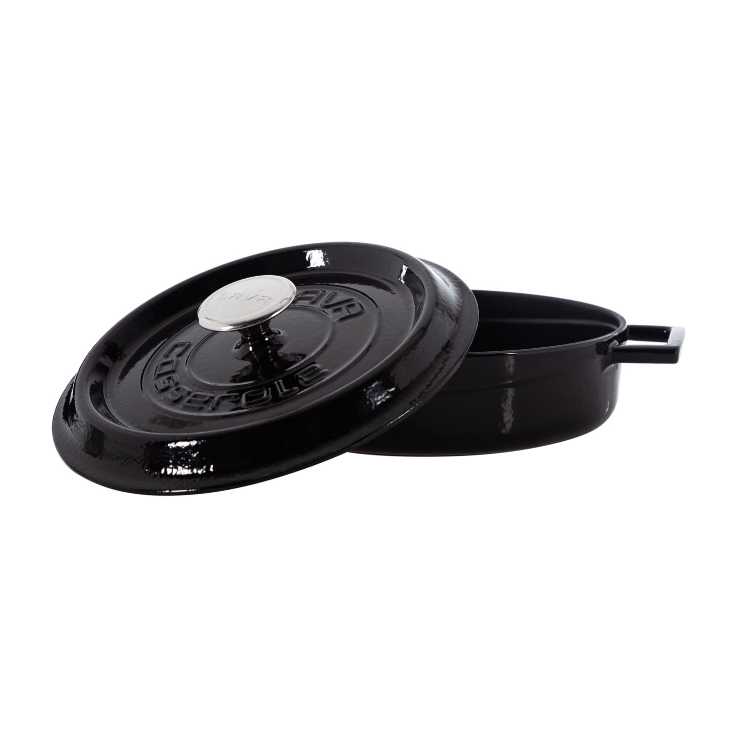 LAVA YAYVAN TENCERE PARLAK SİYAH 24 CM