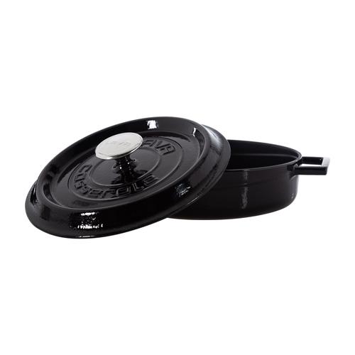  LAVA YAYVAN TENCERE PARLAK SİYAH 24 CM