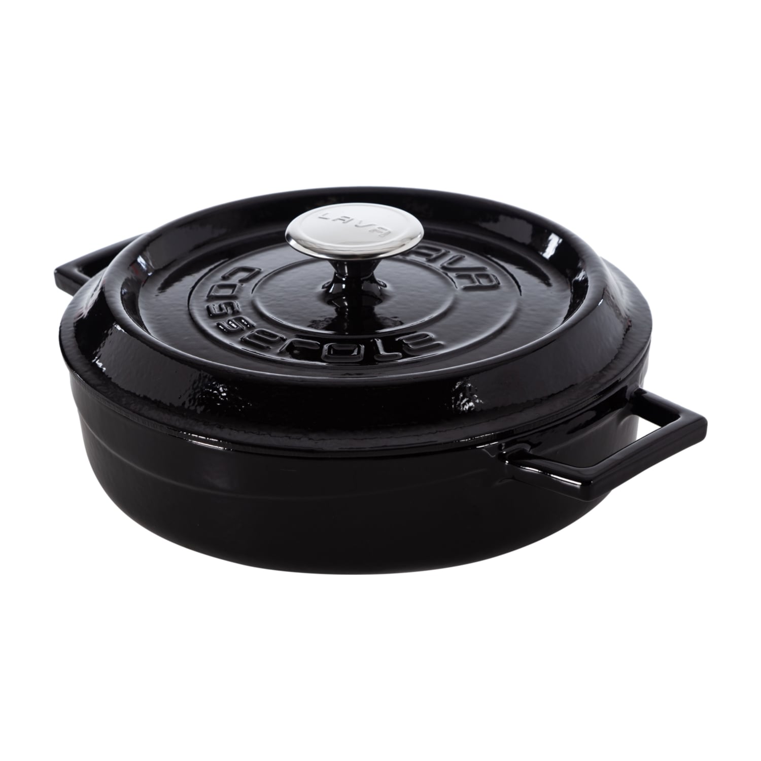 LAVA YAYVAN TENCERE PARLAK SİYAH 24 CM