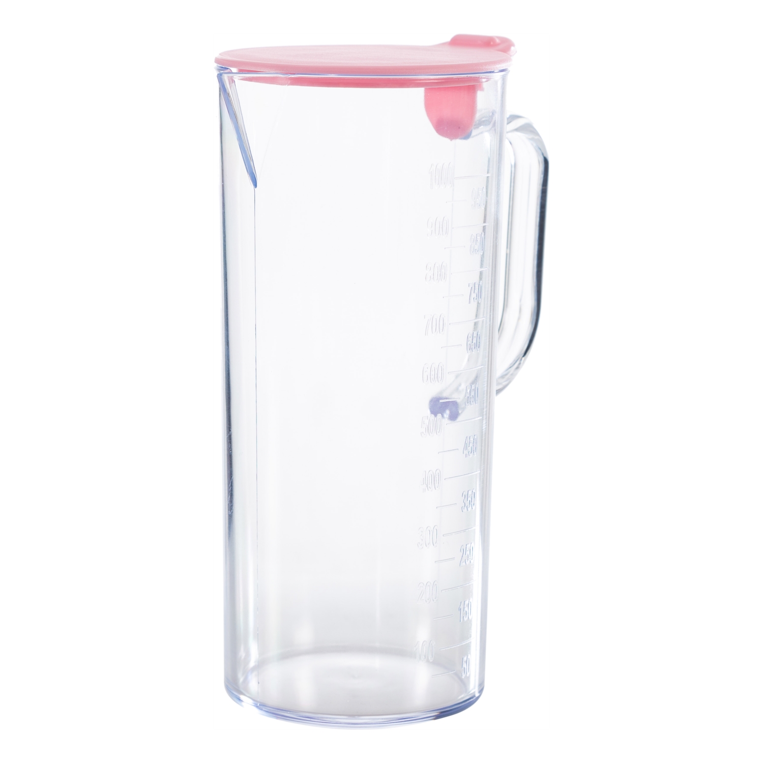 ACRYLIC ÖLÇEKLİ SÜRAHİ 1LT -PEMBE