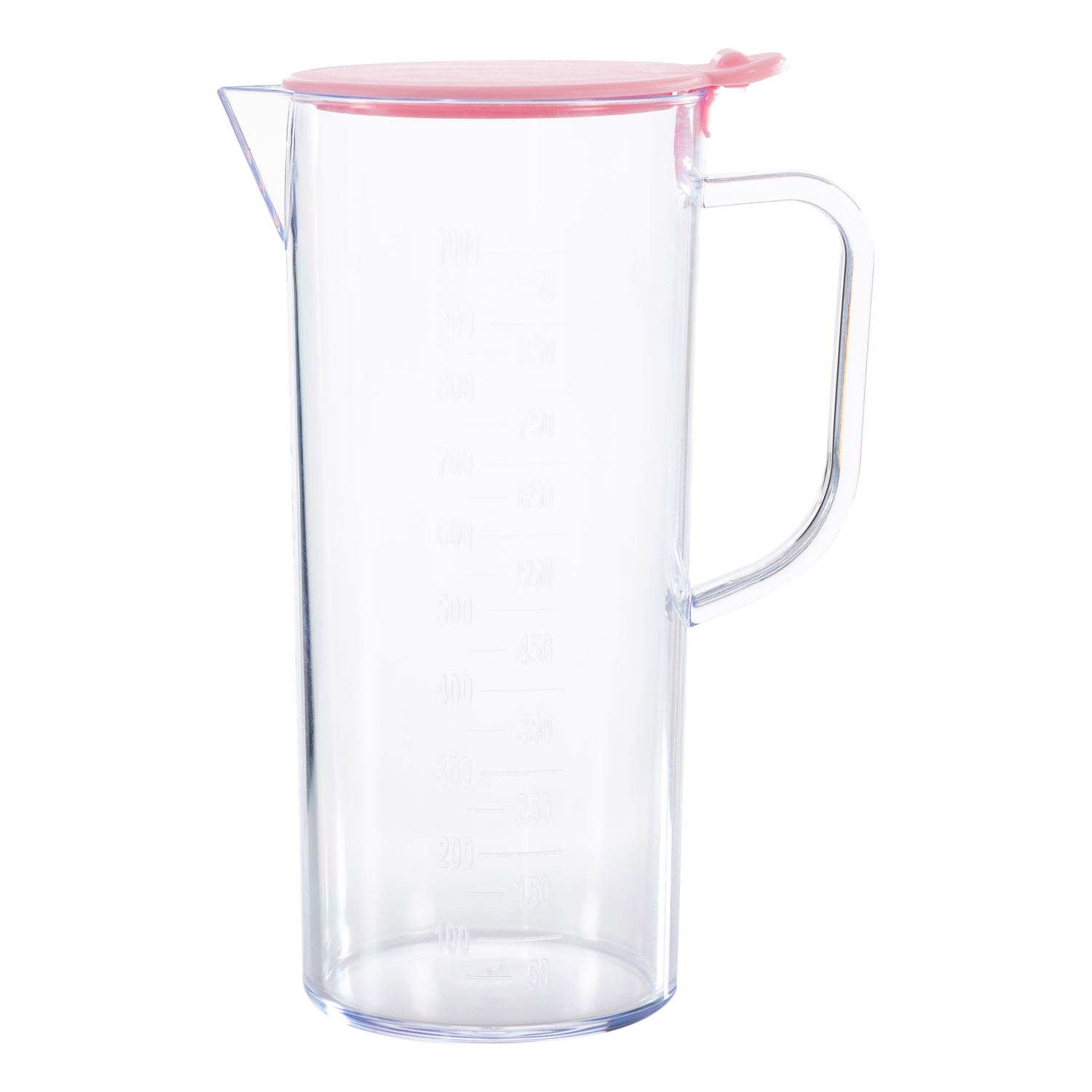 ACRYLIC ÖLÇEKLİ SÜRAHİ 1LT -PEMBE