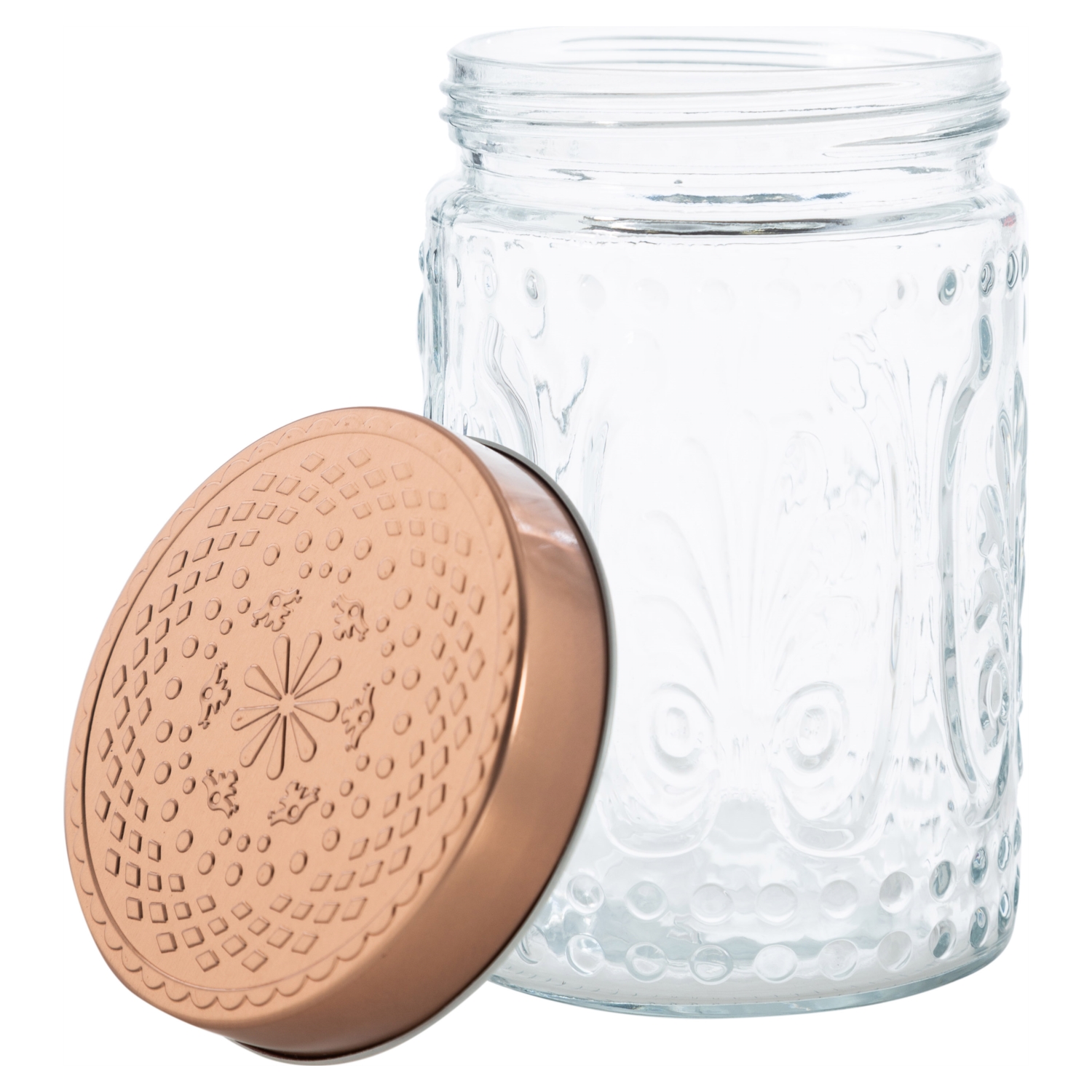 VINTAGE CAM KAVANOZ 17 CM -1340 ML