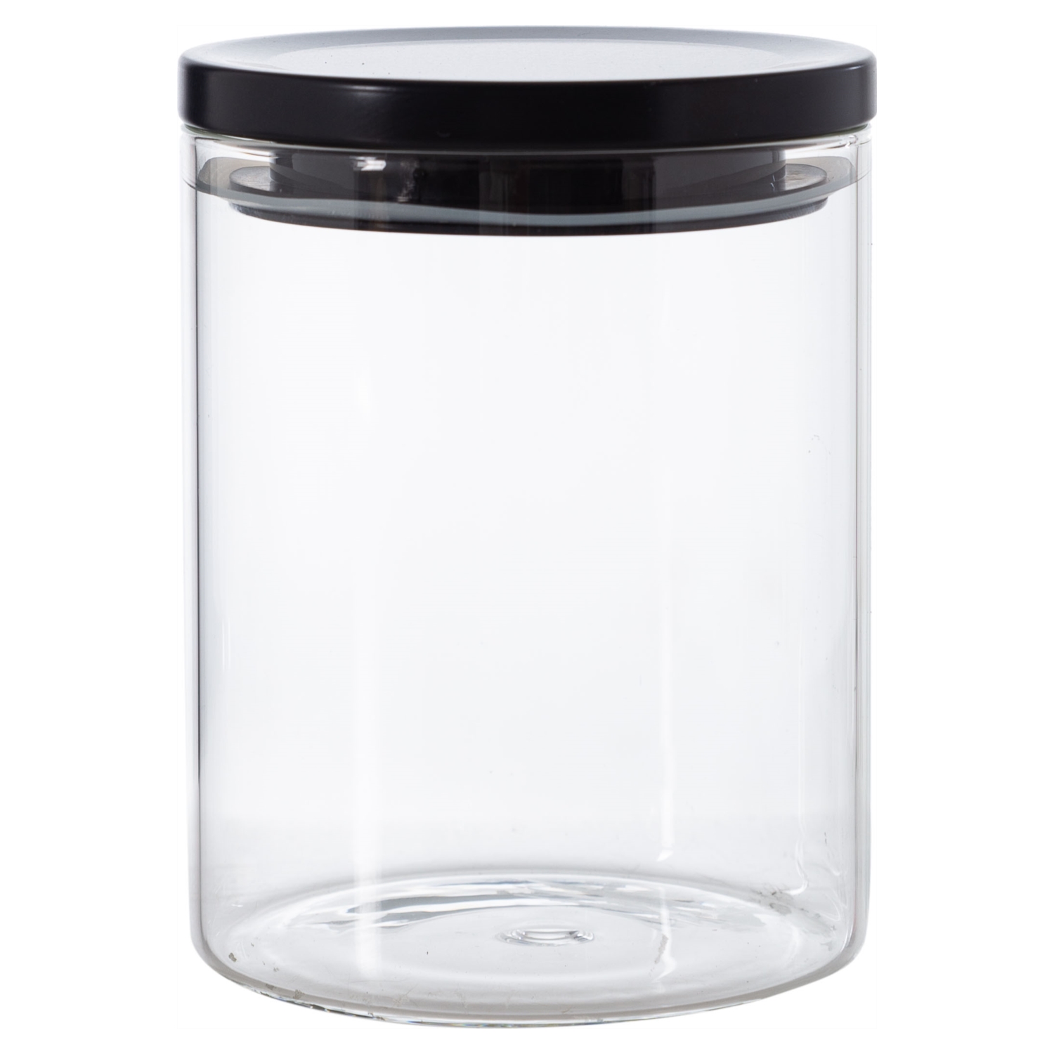 MODERN BOROSILIKAT CAM KAVANOZ  680 CC SİYAH