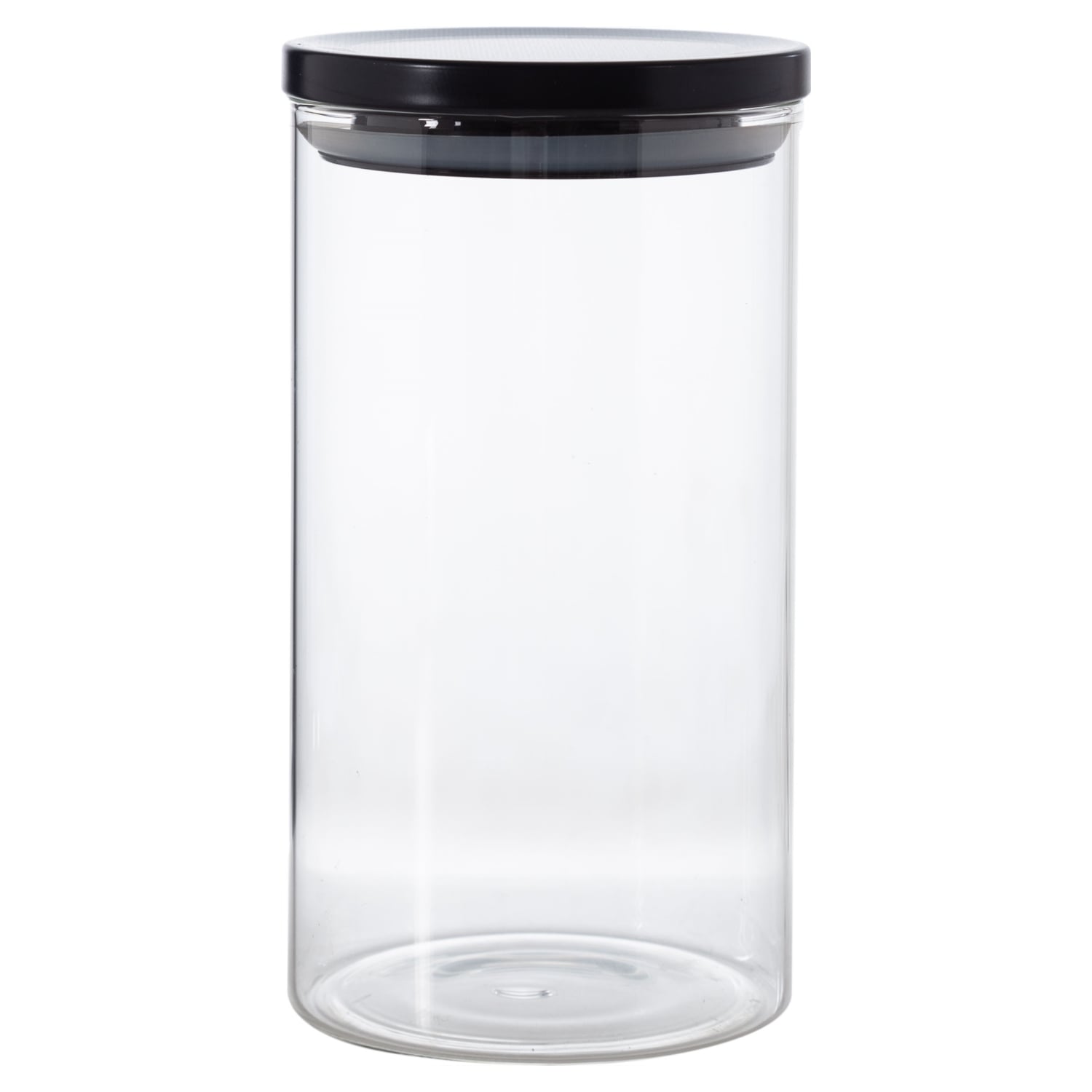 MODERN BOROSILIKAT CAM KAVANOZ  1000 CC SİYAH