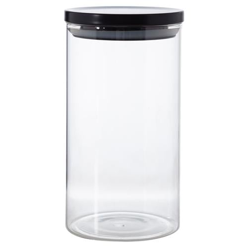  MODERN BOROSILIKAT CAM KAVANOZ  1000 CC SİYAH