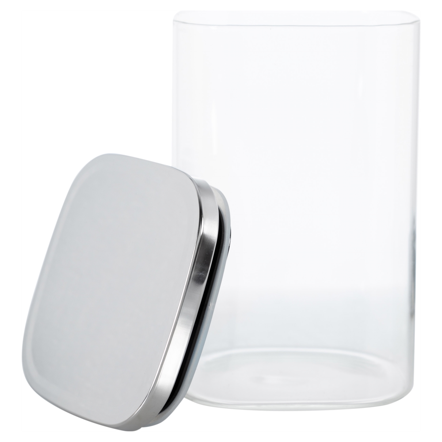 SILVER BOROSILIKAT CAM KAVANOZ 1000 CC GÜMÜŞ