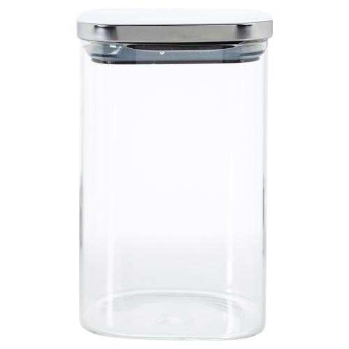  SILVER BOROSILIKAT CAM KAVANOZ 1000 CC GÜMÜŞ