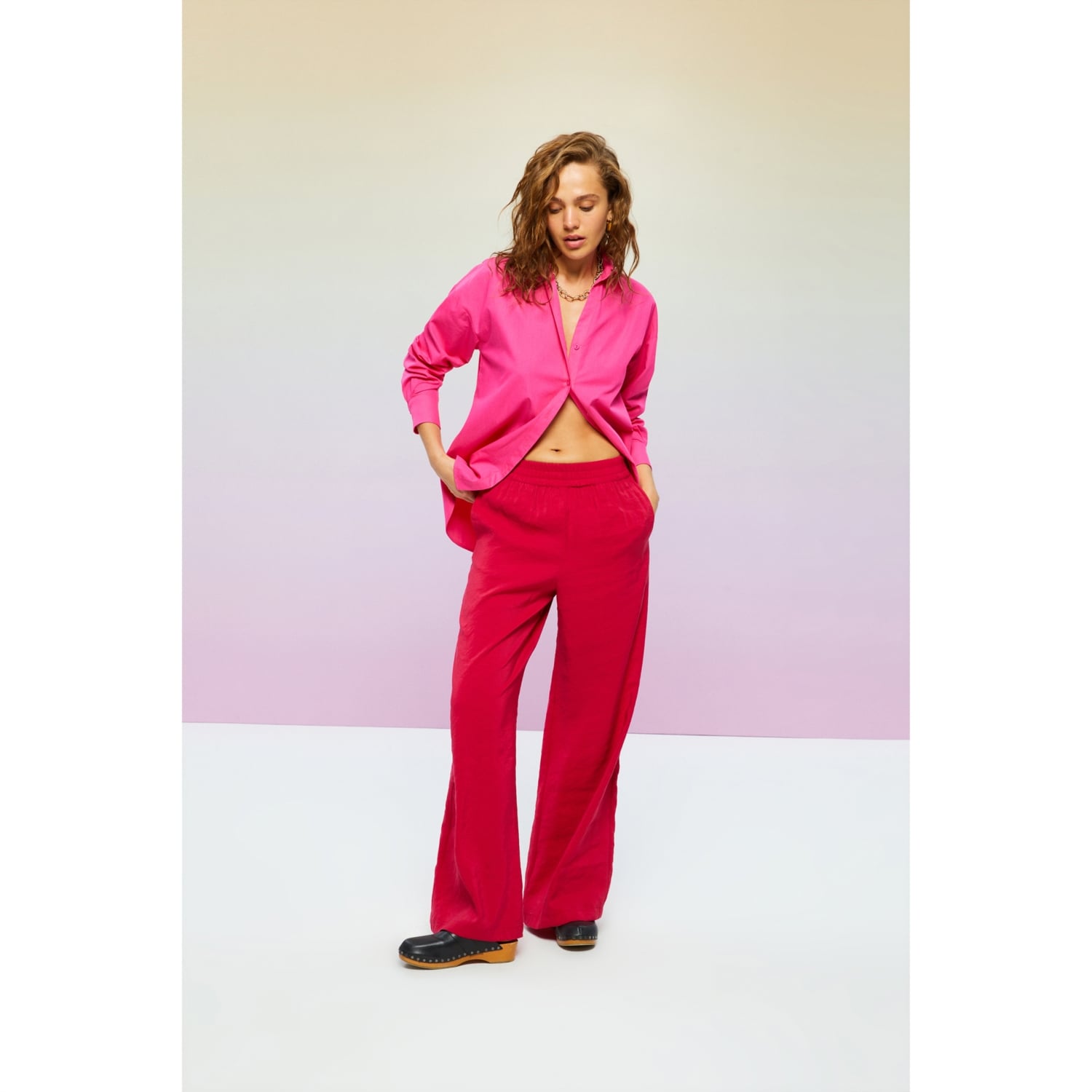 BELİ LASTİKLİ RAHAT KESİM MODAL PANTOLON