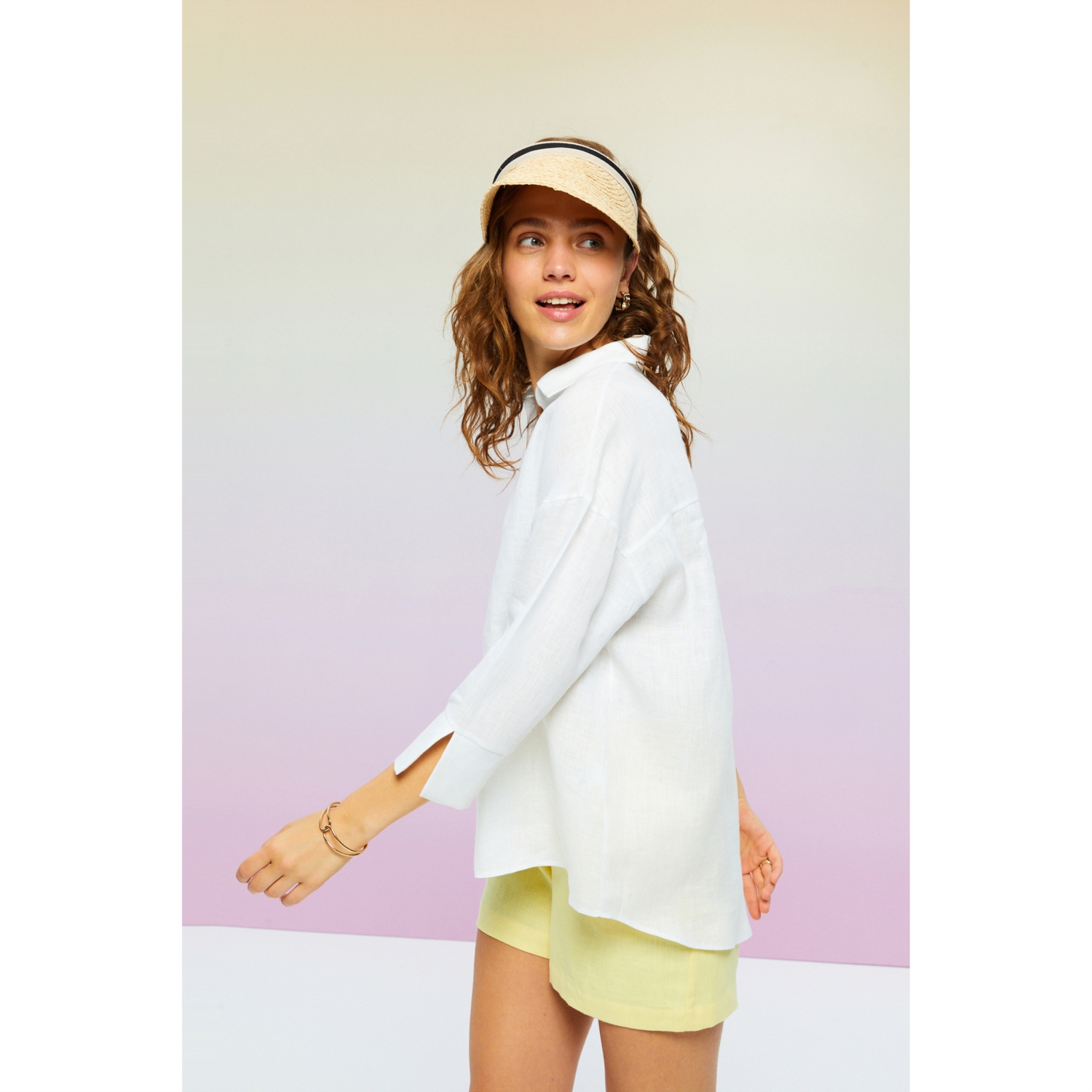 REGULAR FIT KETEN GÖMLEK