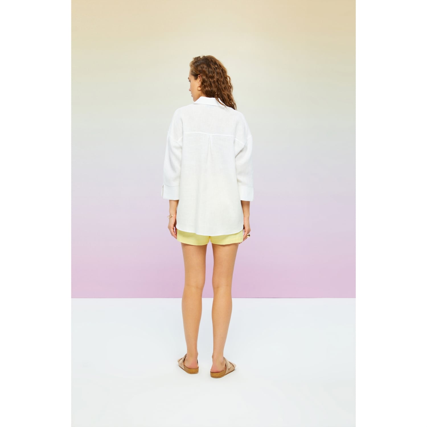 REGULAR FIT KETEN GÖMLEK