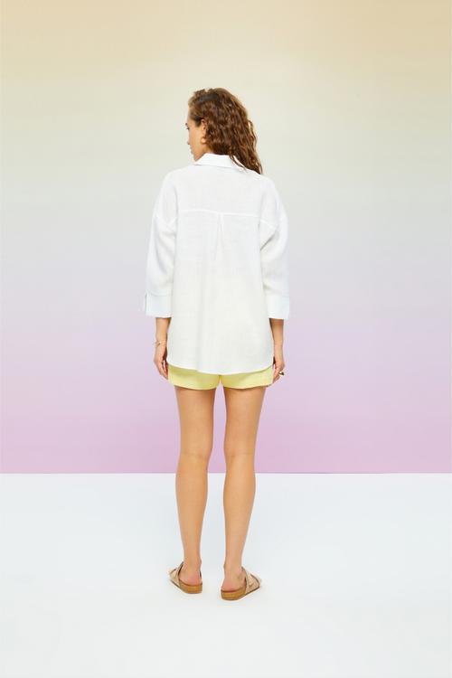  REGULAR FIT KETEN GÖMLEK