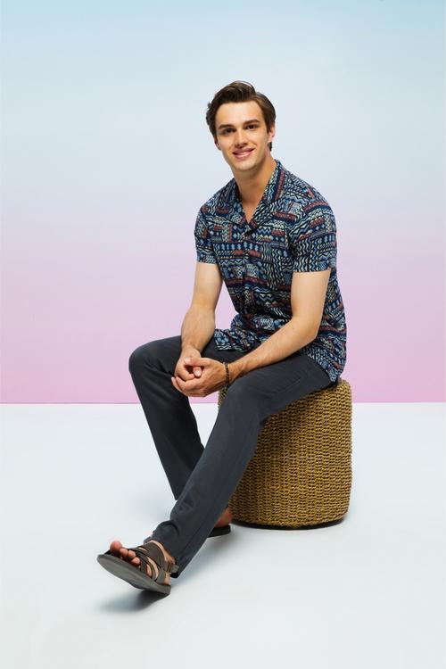  ETNİK DESENLİ KISA KOLLU REGULAR FIT GÖMLEK