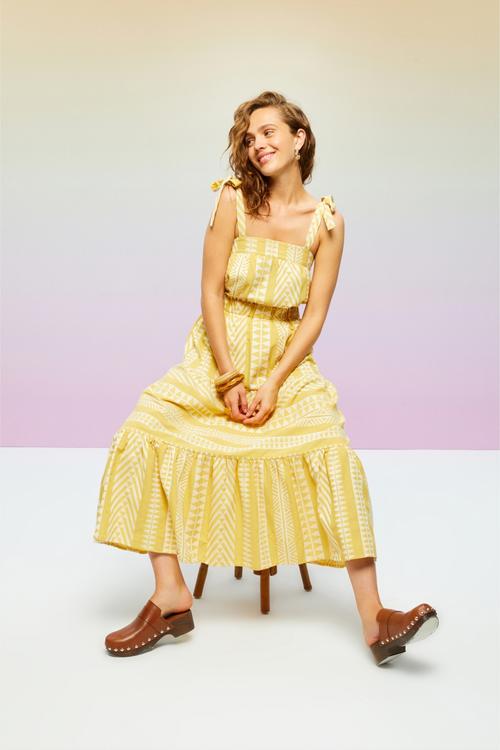  ETNİK DESENLİ UZUN KLOŞ ETEK