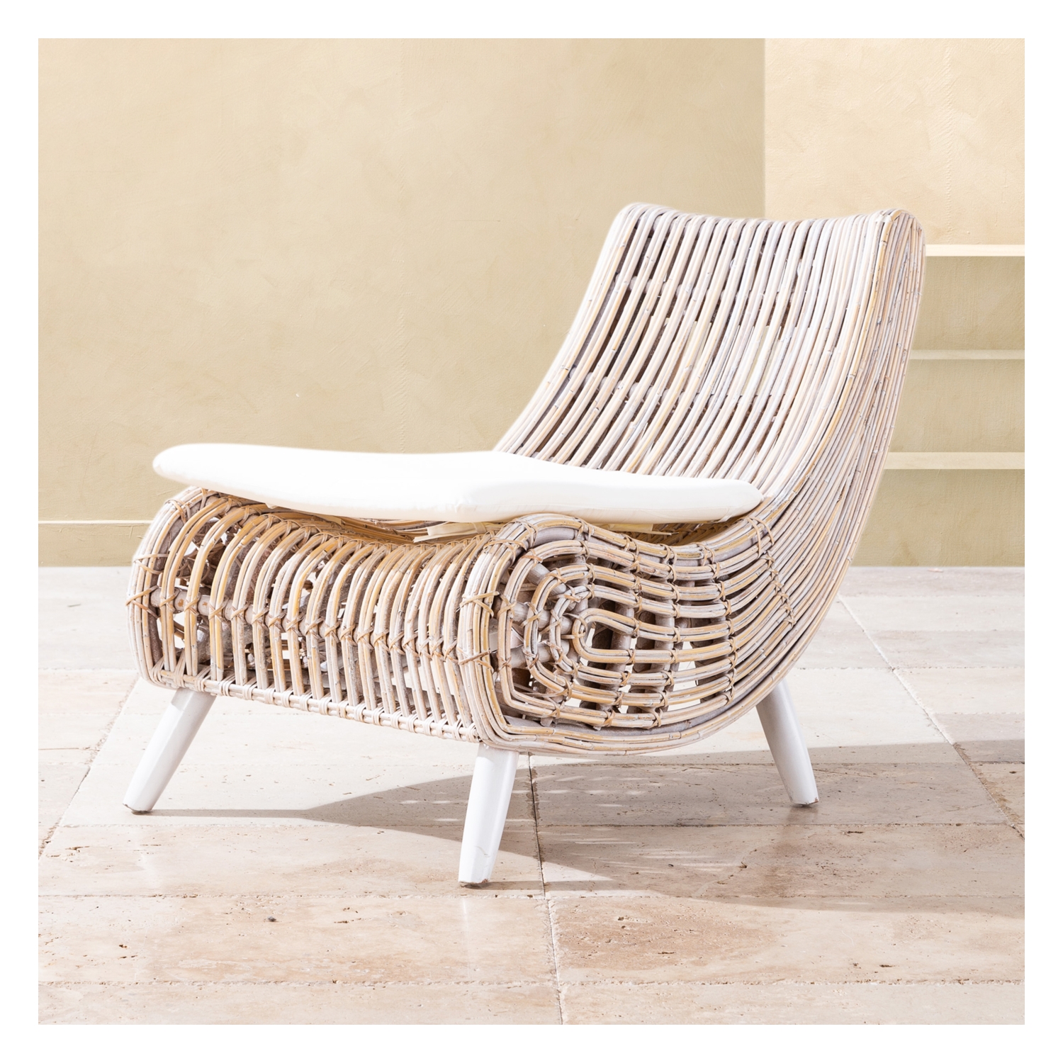 LIE DOĞAL RATTAN TEKLİ BAHÇE KOLTUĞU