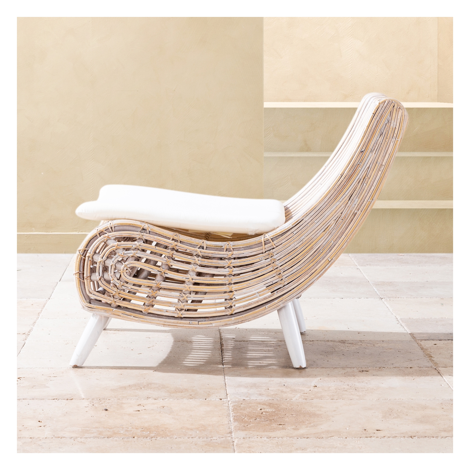 LIE DOĞAL RATTAN TEKLİ BAHÇE KOLTUĞU