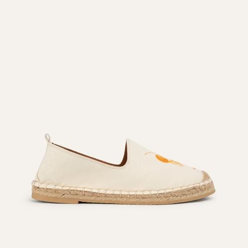  YENGEÇ İŞLEMELİ KANVAS ESPADRİL