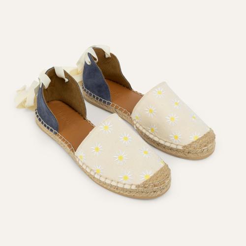  PAPATYA İŞLEMELİ BİLEKTEN BAĞLAMALI ESPADRİL