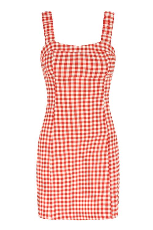  PÖTİKARELİ ASKILI MİNİ ELBİSE