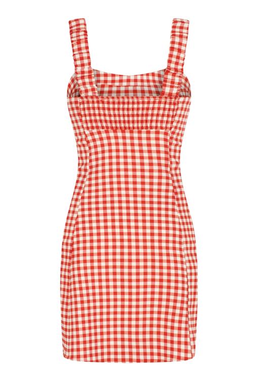  PÖTİKARELİ ASKILI MİNİ ELBİSE