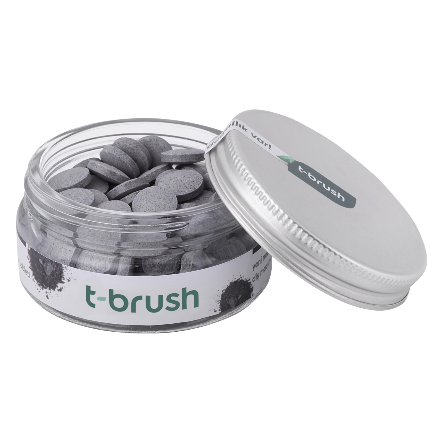 T-BRUSH ACTİVATED CHARCOAL FLÖRÜRSÜZ DİŞ MACUNU TABLETİ