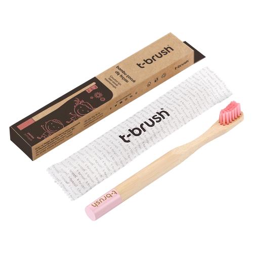  T-BRUSH ÇOCUK BAMBU DİŞ FIRÇASI PEMBE