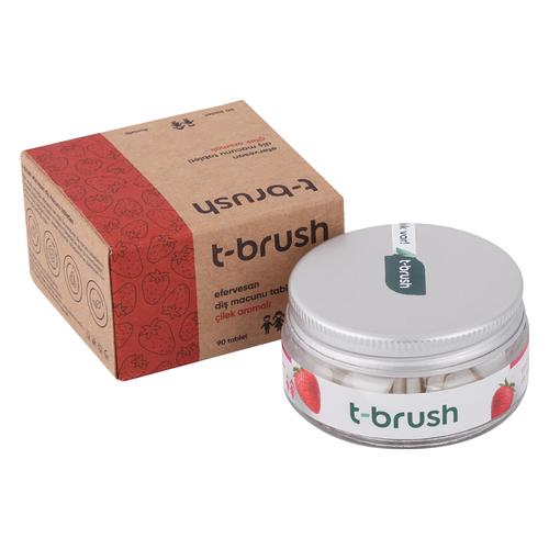  T-BRUSH ÇİLEK AROMALI FLÖRÜRLÜ DİŞ MACUNU TABLETİ