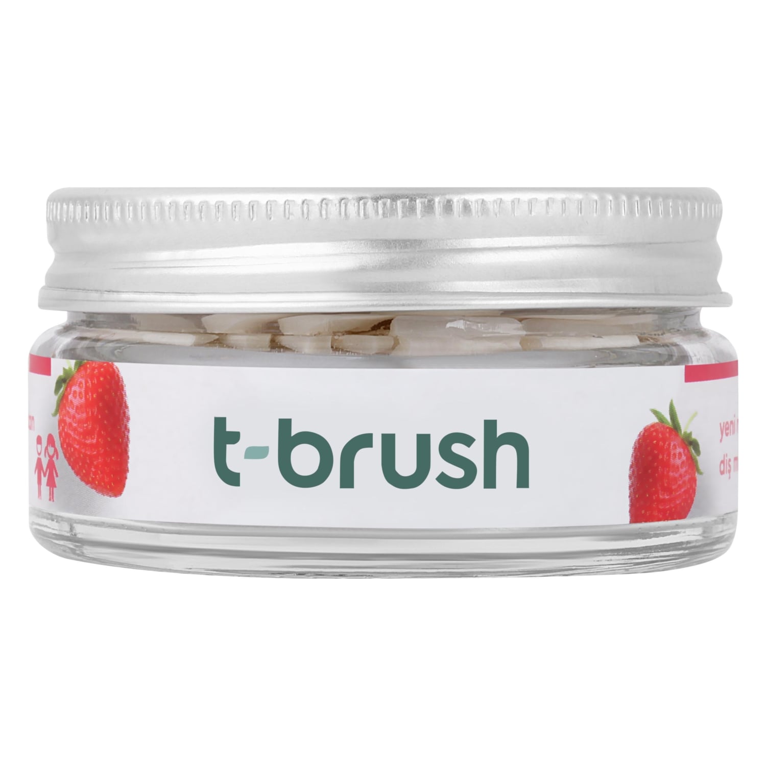 T-BRUSH ÇİLEK AROMALI FLÖRÜRSÜZ DİŞ MACUNU TABLETİ