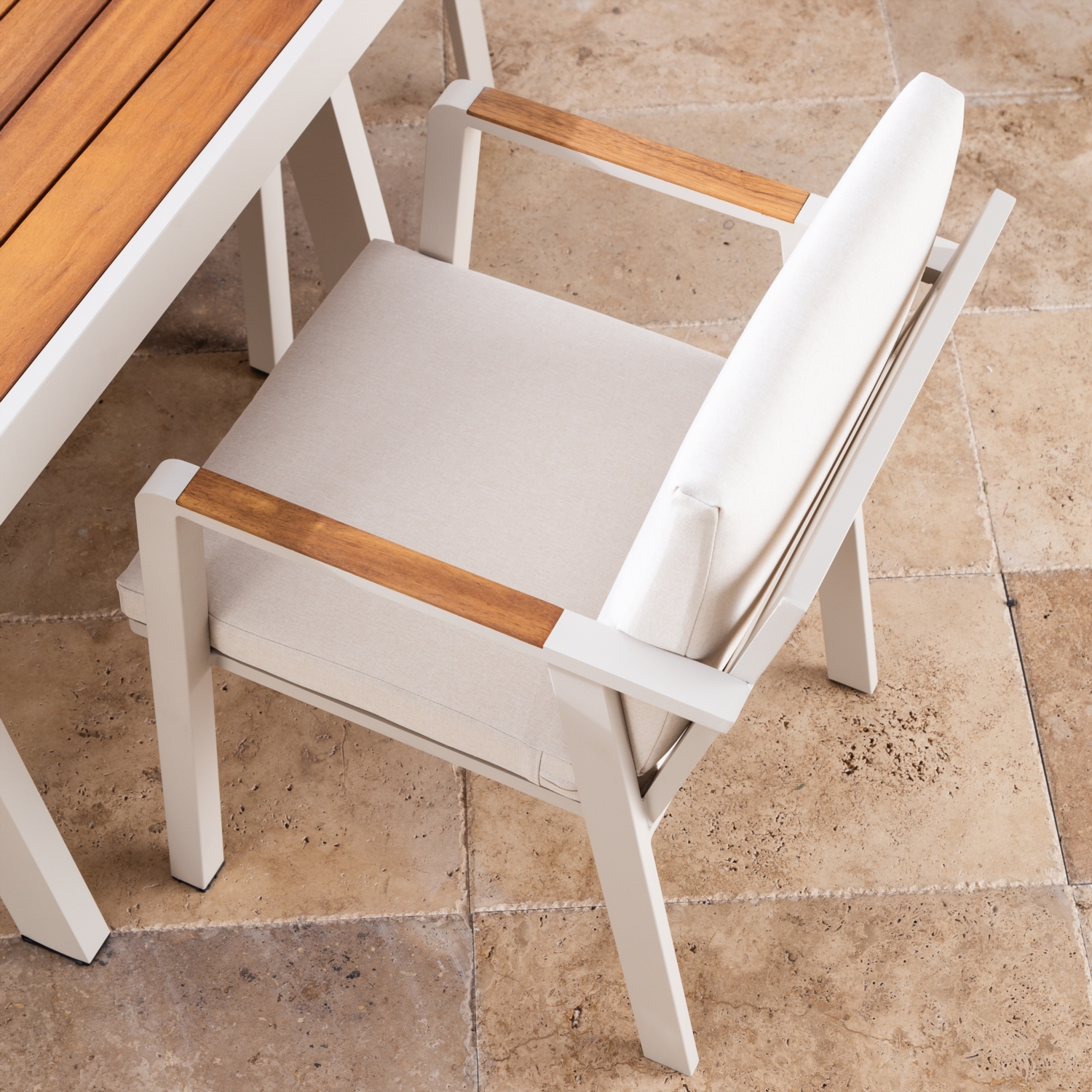 TARCOS YEMEK SETİ KREM 8 SANDALYE