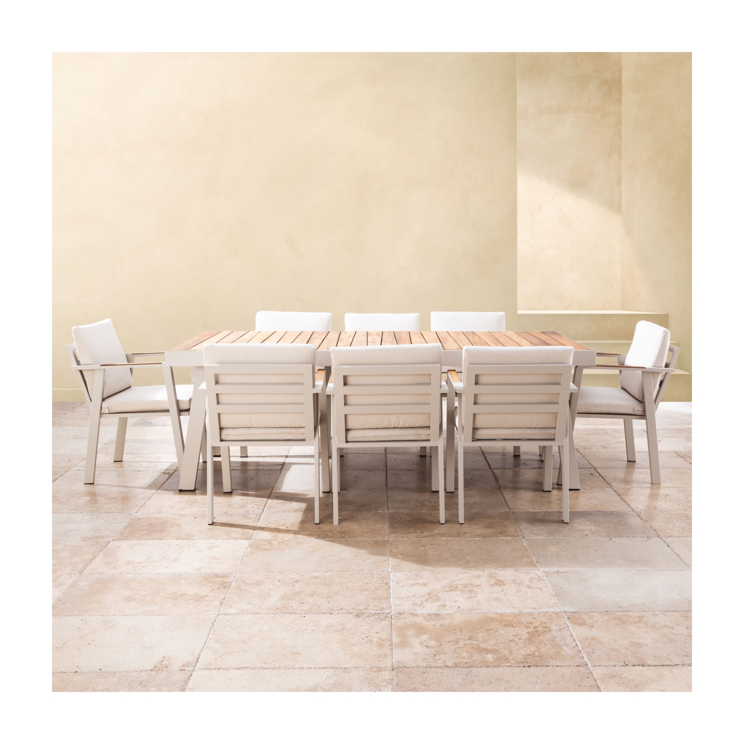 TARCOS YEMEK SETİ KREM 8 SANDALYE