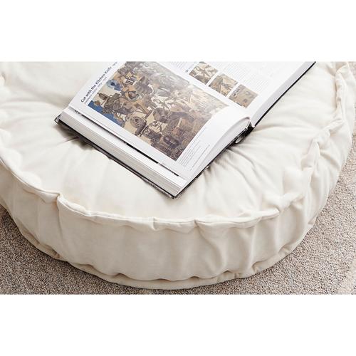  KATIE YUVARLAK YER MİNDERİ AÇIK KREM 60X15CM